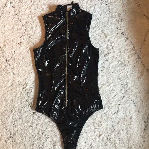Dolls Kill Other - Black zip up one piece